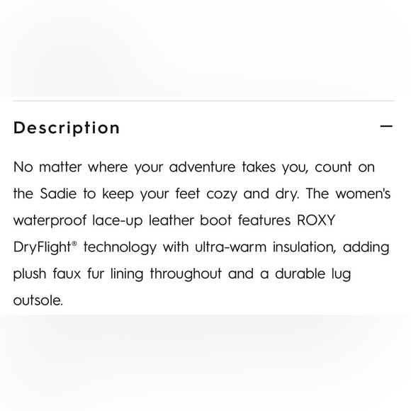 Roxy Sadie Lace Up Boot SZ 7.5 - Picture 6 of 6